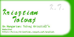 krisztian tolvaj business card